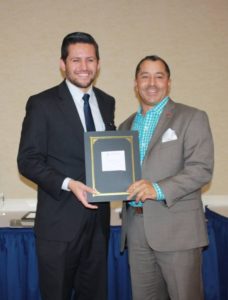 Kevin Cortes, accepting the award on behalf of BRAVE]